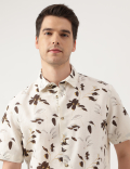 Relaxed Fit Spread Collar Shirt
