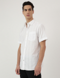 Pure Cotton Stripes Button Down Shirt