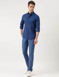 Pure Cotton Striped Cut Away Shirt