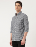 Pure Cotton Checks Spread Collar Shirt