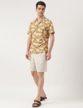 Modal Blend Floral Cuban Collar Shirt