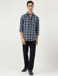 Pure Cotton Spread Collar Shirt