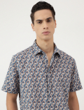 Relaxed Fit Spread Collar Shirt