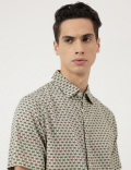 Modal Mix Spread Collar Shirt
