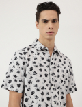 Modal Mix Spread Collar Shirt