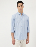Relaxed Fit Pure Cotton Spread Collar Shirt