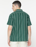Relaxed Fit Linen Mix Stripes Shirt