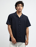 Relaxed Fit Resort Collar Checked Shirt