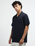 Relaxed Fit Resort Collar Checked Shirt