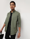 Pure Cotton Button Down Collar Shirt
