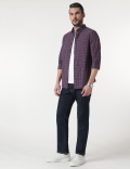 Pure Cotton Checks Button Down Collar Shirt