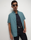 Pure Cotton Printed Half Sleeves Shirt