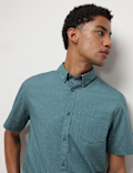 Pure Cotton Printed Half Sleeves Shirt