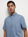 Pure Cotton Printed Half Sleeves Shirt