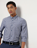 Pure Cotton Button Down Collar Shirt