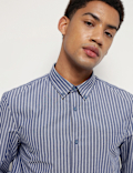 Pure Cotton Button Down Collar Shirt