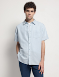 Linen Rich Short Sleeves Relaxed Fit Shirt