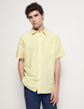 Linen Rich Short Sleeves Relaxed Fit Shirt
