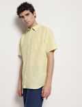 Linen Rich Short Sleeves Relaxed Fit Shirt