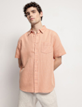 Linen Rich Short Sleeves Relaxed Fit Shirt