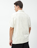 Linen Rich Relaxed Fit Striped Shirt