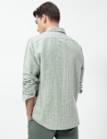 Linen Rich Relaxed Fit Stripes Shirt