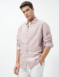 Linen Rich Relaxed Fit Stripes Shirt