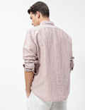 Linen Rich Relaxed Fit Stripes Shirt