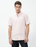 Pure Cotton Checks Button-Down Collar Shirt