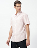 Pure Cotton Checks Button-Down Collar Shirt