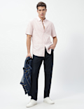 Pure Cotton Checks Button-Down Collar Shirt