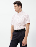 Pure Cotton Bengal Stripes Collared Shirt