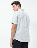 Pure Cotton Bengal Stripes Collared Shirt