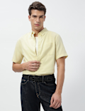 Pure Cotton Button-Down Collar Shirt