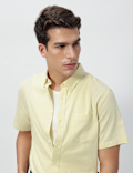 Pure Cotton Button-Down Collar Shirt