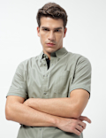 Pure Cotton Button-Down Collar Shirt