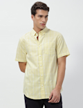 Pure Cotton Checks Short Sleeves Shirt