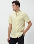 Pure Cotton Checks Short Sleeves Shirt