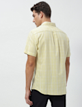 Pure Cotton Checks Short Sleeves Shirt