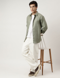 Linen Self Design Shirt
