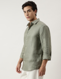 Linen Self Design Shirt