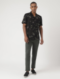 Pure Viscose Floral Cuban Collar Shirt