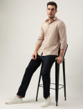 Cotton Mix Solid Slim Fit  Shirt