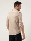 Cotton Mix Solid Slim Fit  Shirt