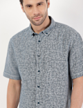 Pure Linen Plain Button Down Shirt
