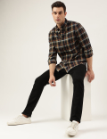 Regular Fit Pure Cotton Checks Button Down Collar Shirt