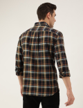 Regular Fit Pure Cotton Checks Button Down Collar Shirt