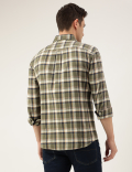 Regular Fit Pure Cotton Checks Button Down Collar Shirt