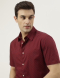 Pure Cotton Printed Spread Collar Shirt