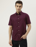 Pure Cotton Printed Spread Collar Shirt